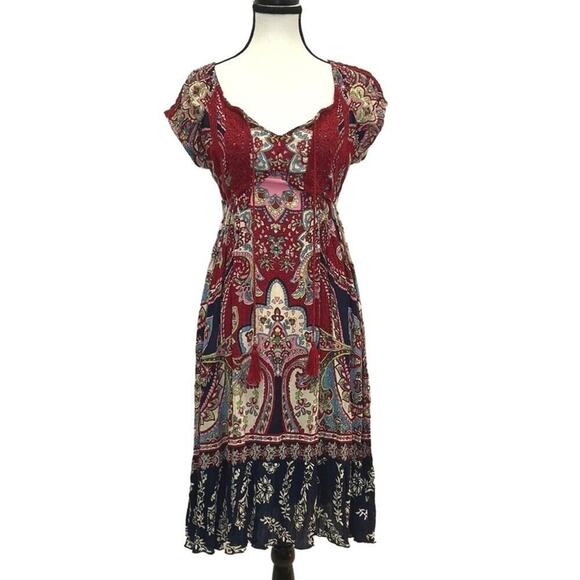 Vibrant Bila Patchwork & Floral Dress - Size Small - Picture 1 of 11